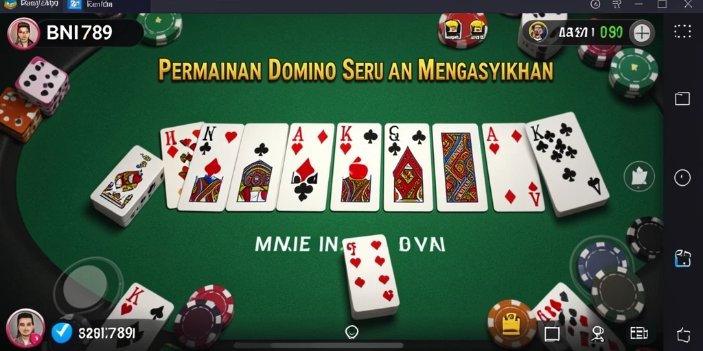 Tangkapan layar gameplay BNI789 yang menampilkan aksi seru permainan Domino.