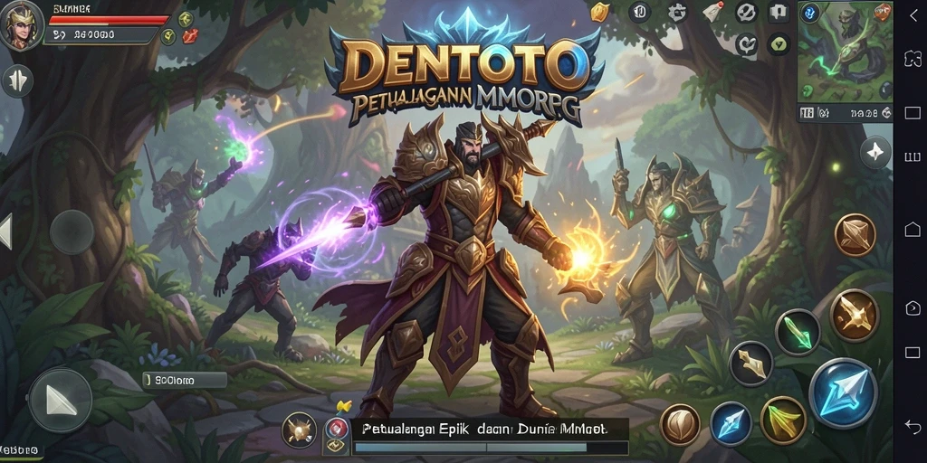 Gameplay DENTOTO menampilkan pertarungan epik di dunia MMORPG.