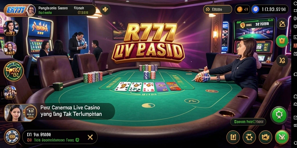 Screenshot gameplay Live Casino yang mendebarkan di ER777.