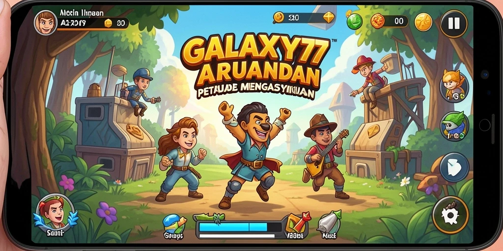 Tampilan gameplay menarik dari GALAXY77 yang menantang.