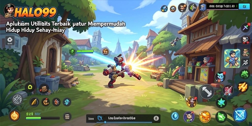 Tampilan utama HALO99 yang menampilkan berbagai fitur utilitas.