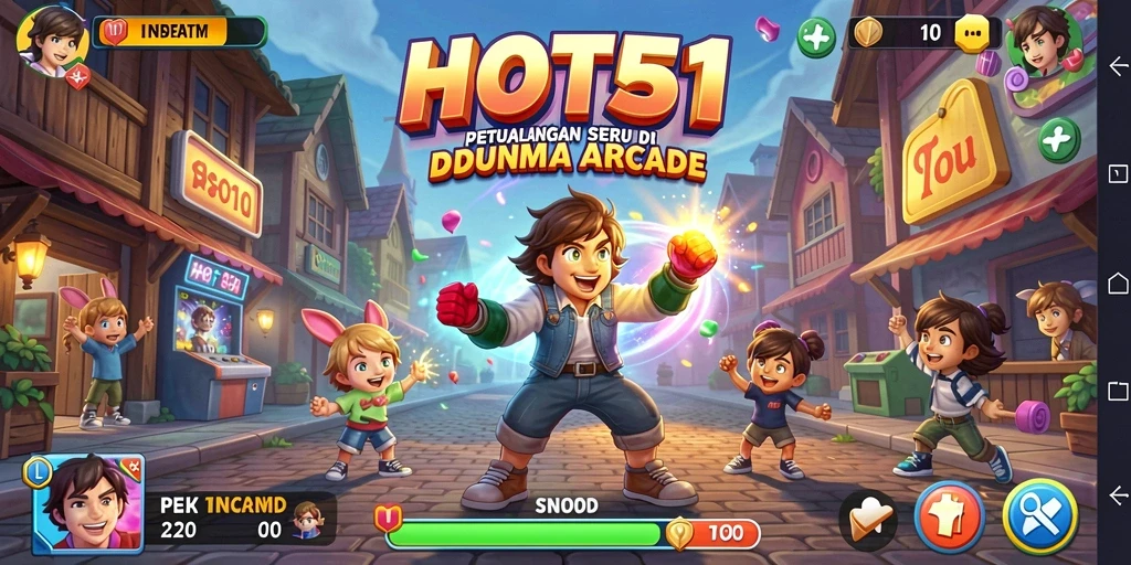 Screenshot gameplay HOT51 menampilkan aksi seru di level yang berbeda.