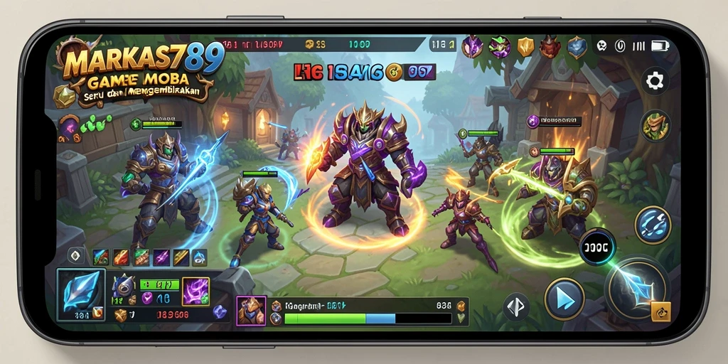 Tangkapan layar permainan MOBA yang mendebarkan dari MARKAS789.