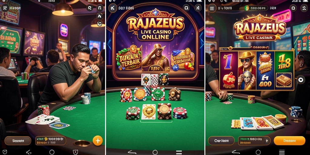 Tampilan gameplay RAJAZEUS yang mendebarkan dan interaktif.
