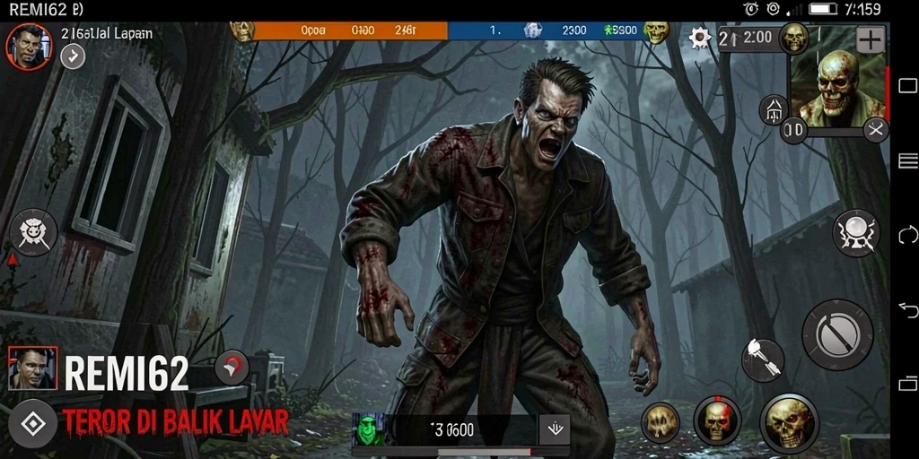 Screenshot menampilkan gameplay REMI62 yang mendebarkan dan menyeramkan.