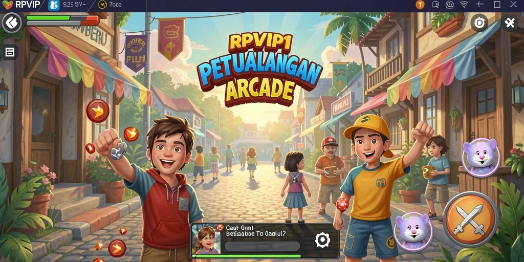 Gameplay Arcade yang penuh warna dan menantang di RPVIP1.