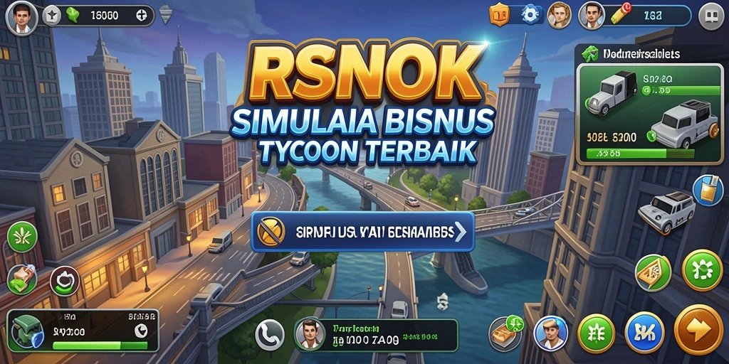 Screenshot gameplay RSNOK menampilkan aksi manajemen bisnis yang seru.