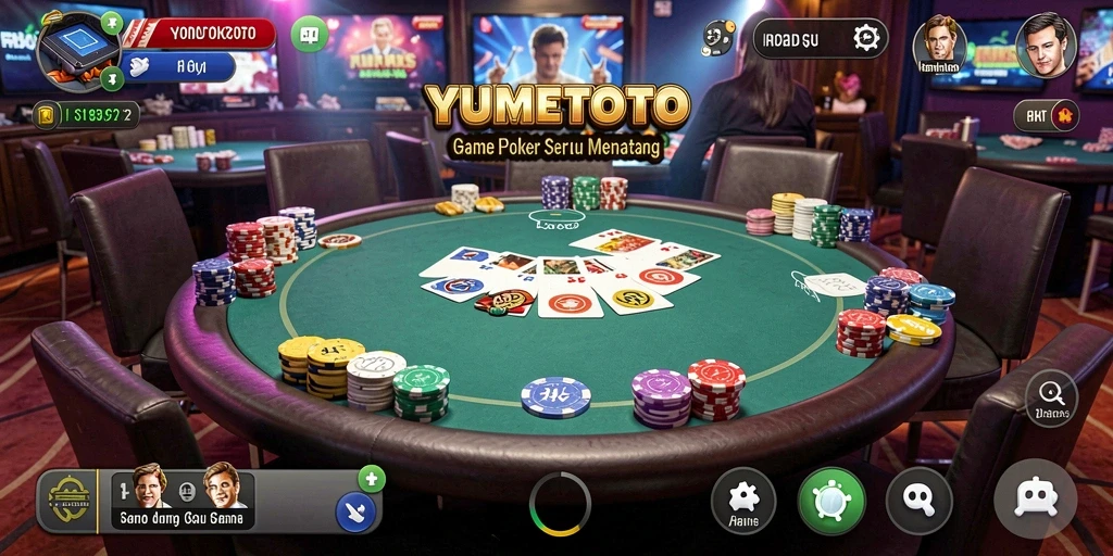 Gameplay seru dan kompetitif dalam YUMETOTO poker.